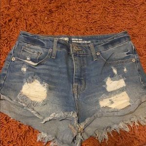 high rise jeans shorts!